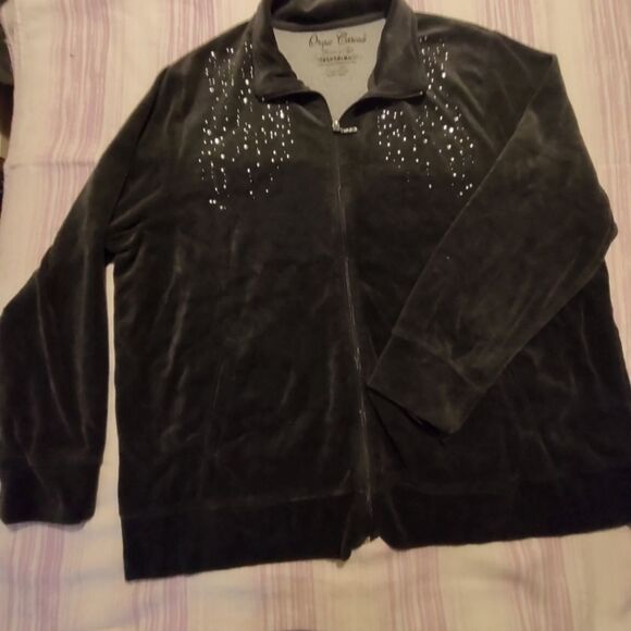 Onque  Casuals velour Jacket Size 2X (0028) - Picture 1 of 2